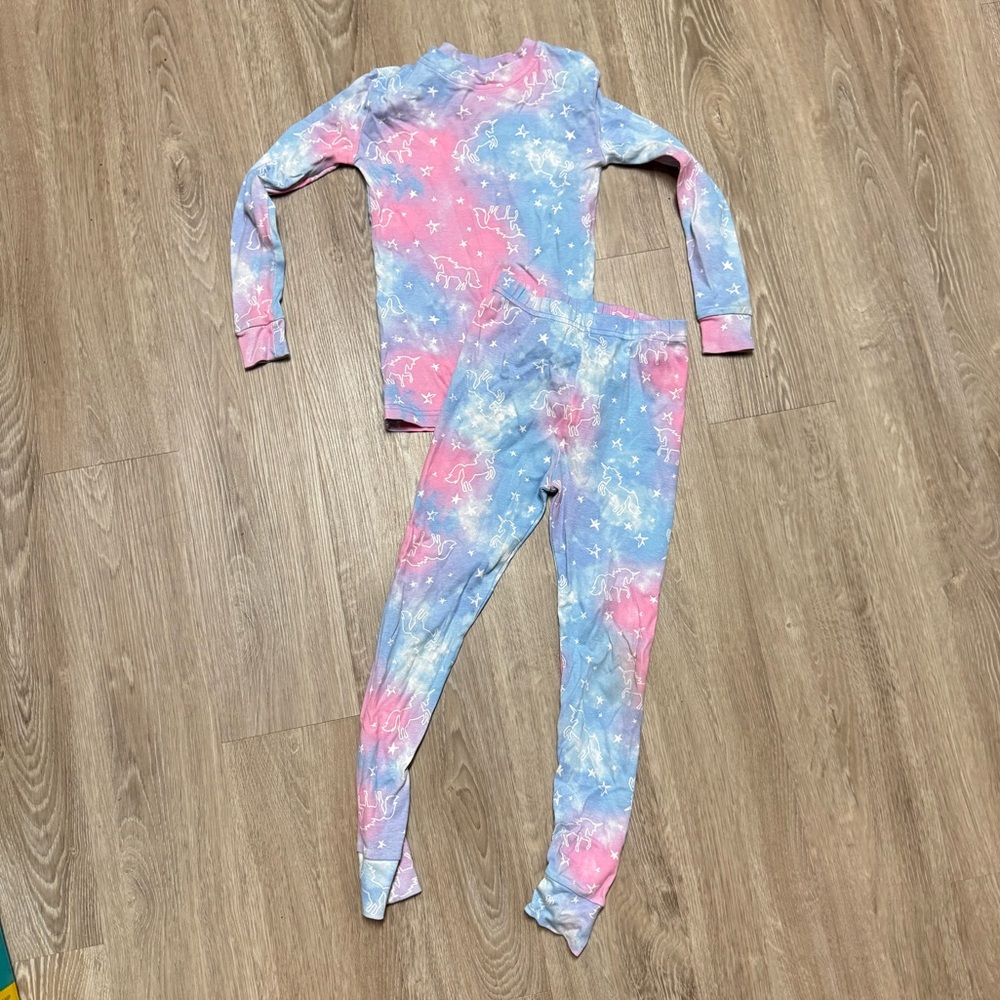 Kirkland Signature Pink and Blue Galaxy Pajamas